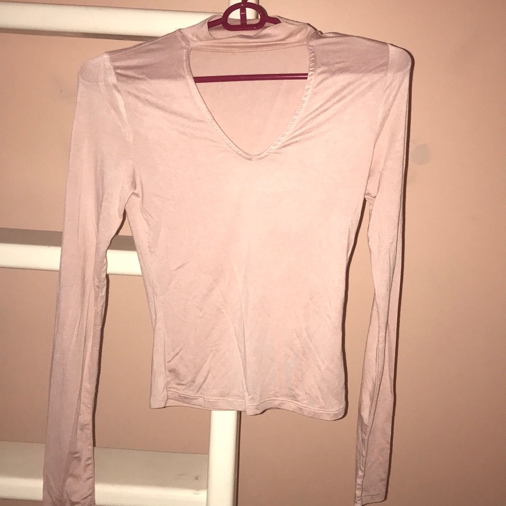 Long Sleeve Choker cut out shirt